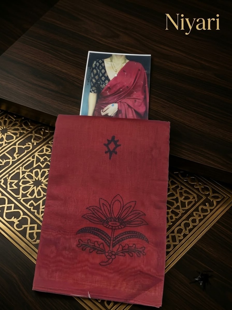 Elegant Mal Cotton Saree with Blouse Piece – Timeless Beauty & Everyday Elegance