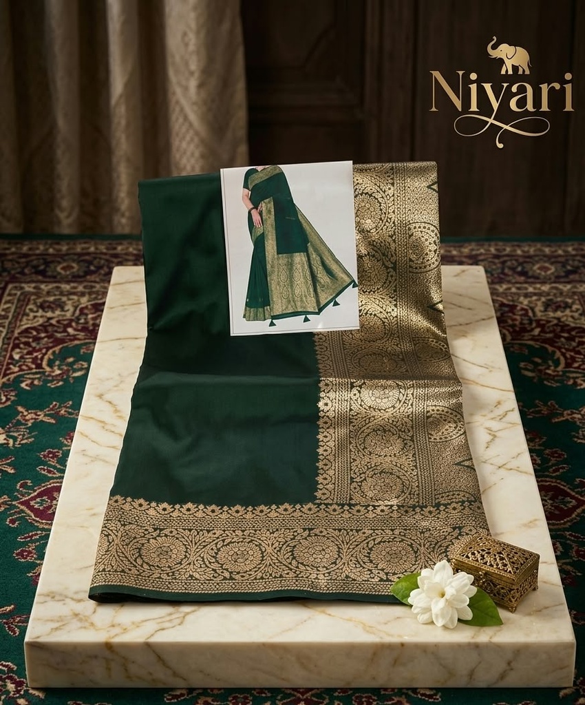 Elegant Repair Silk Saree with Beautiful Zari Pallu & Designer Border